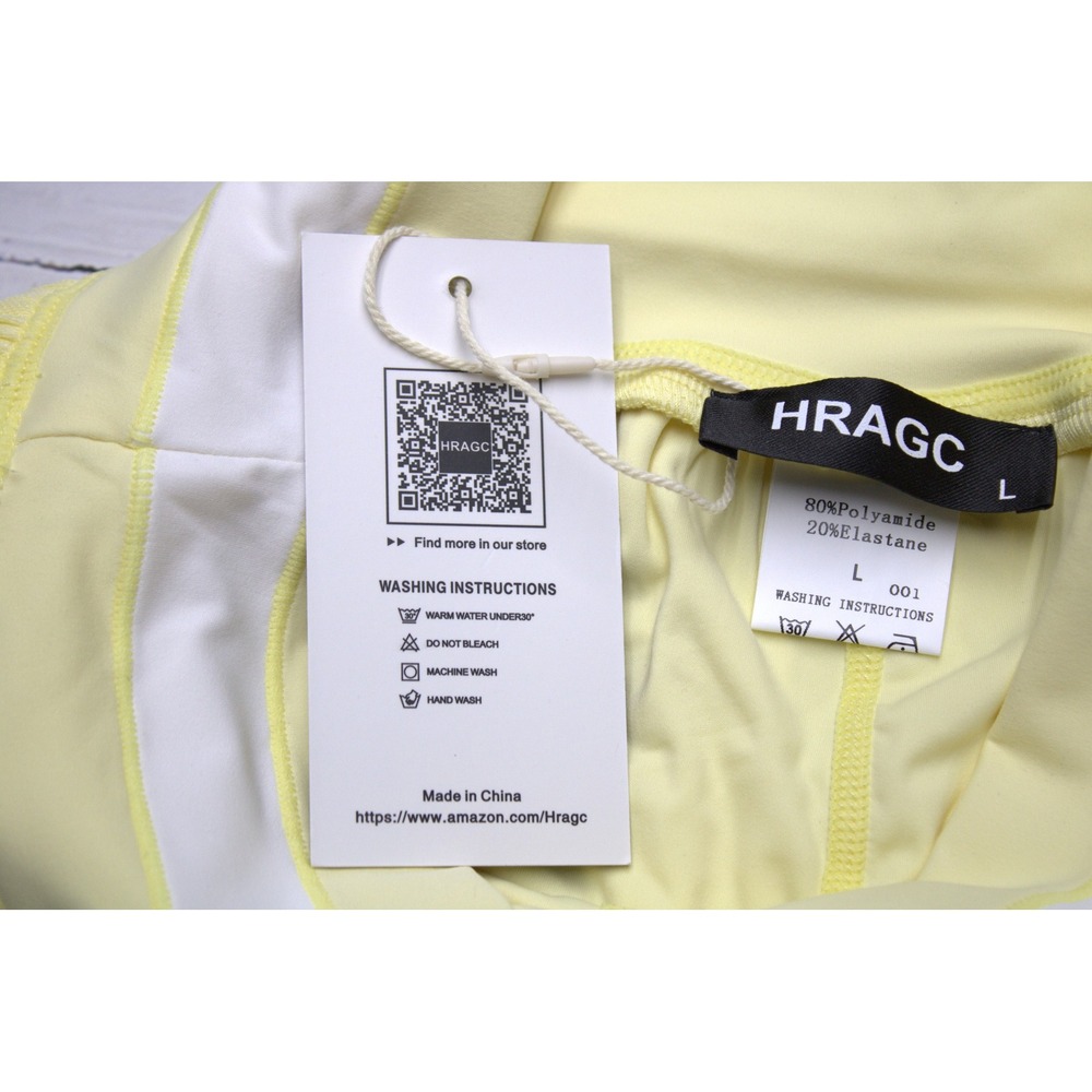 HRAGC Tulle Athletic Skort Mesh Tiered Yellow Large Balletcore Tennis Skirt - Picture 3 of 6